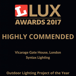 Vicarage Gate House – Lux Awards 2017 Highly Commended